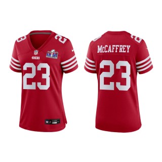 Women's 49ers Christian McCaffrey Scarlet Super Bowl LVIII Game Jersey