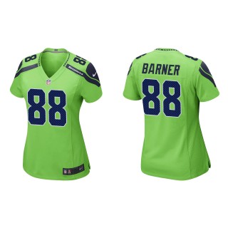 Women's Seahawks A.J. Barner Neon Green Game Jersey