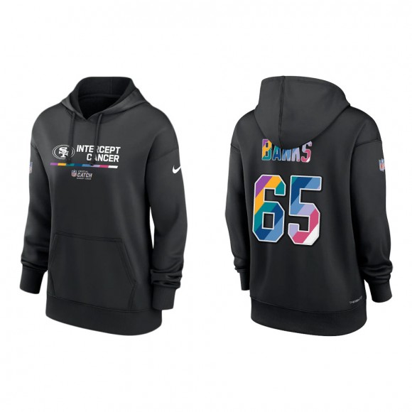 Women's Aaron Banks San Francisco 49ers Black 2022 NFL Crucial Catch Therma Performance Pullover Hoodie