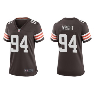Women's Browns Alex Wright Brown 2022 NFL Draft Game Jersey