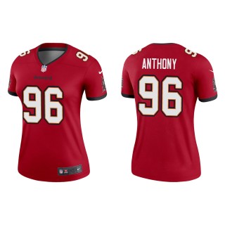 Women's Buccaneers Andre Anthony Red 2022 NFL Draft Legend Jersey