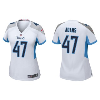 Women's Tennessee Titans Andrew Adams White Game Jersey