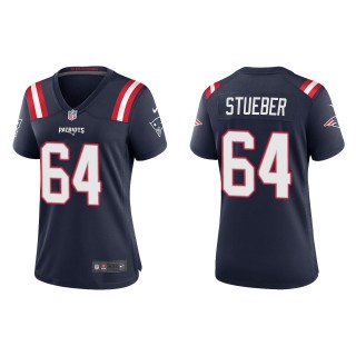Women's New England Patriots Andrew Stueber Navy Game Jersey