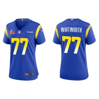 Women's Super Bowl LVI Andrew Whitworth Rams Royal Game Jersey