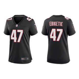Women's Falcons Arnold Ebiketie Black Throwback Game Jersey