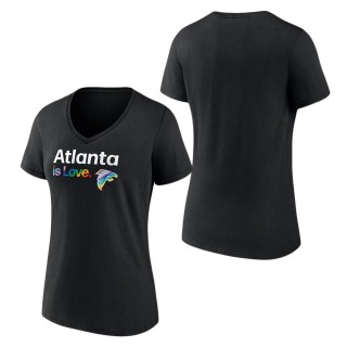 Women's Atlanta Falcons Fanatics Branded Black City Pride Team V-Neck T-Shirt