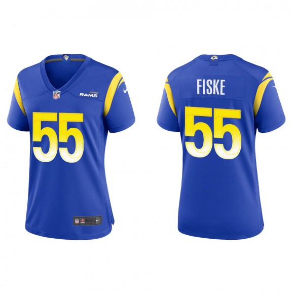 Women's Rams Braden Fiske Royal Game Jersey