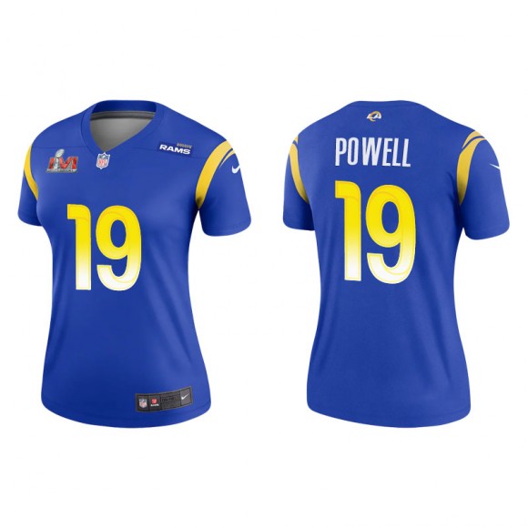 Women's Super Bowl LVI Brandon Powell Rams Royal Legend Jersey