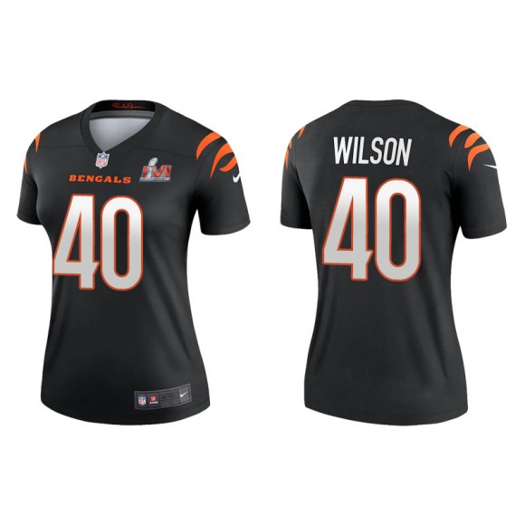 Women's Super Bowl LVI Brandon Wilson Bengals Black Legend Jersey