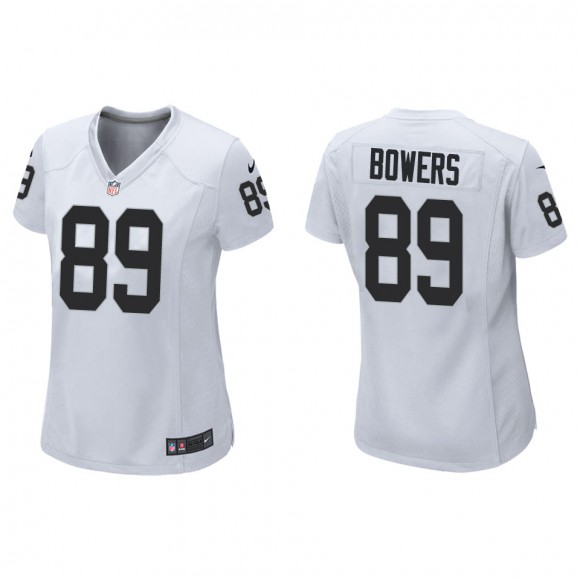 Women's Raiders Brock Bowers White Game Jersey