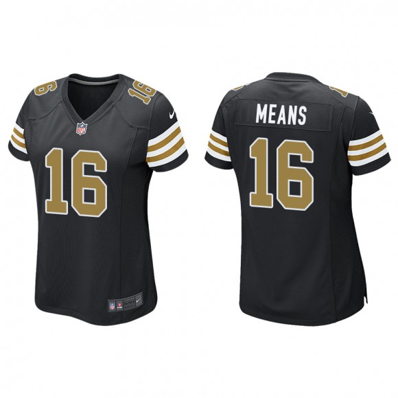 Women's Saints Bub Means Black Alternate Game Jersey