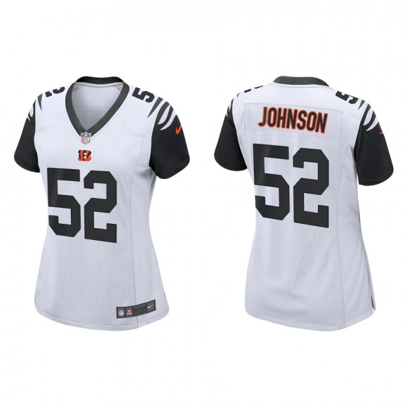 Women's Bengals Cedric Johnson White Alternate Game Jersey