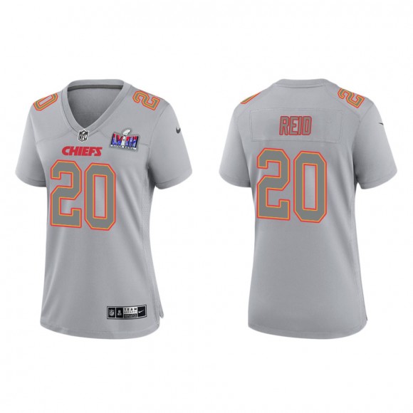 Women's Chiefs Justin Reid Gray Super Bowl LVIII Atmosphere Fashion Game Jersey