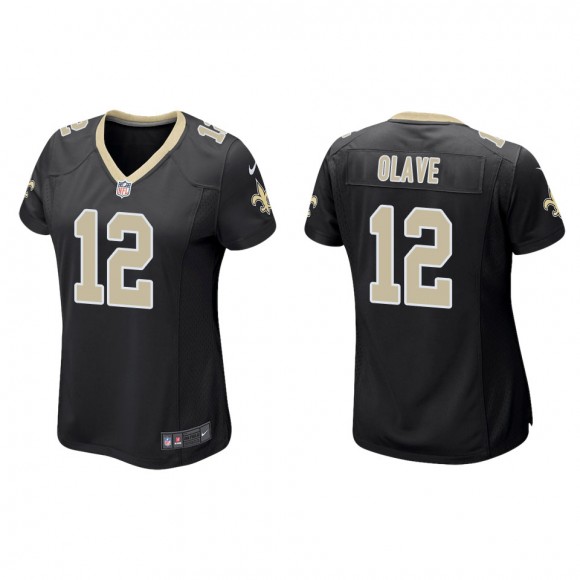 Women's Saints Chris Olave Black 2022 NFL Draft Game Jersey