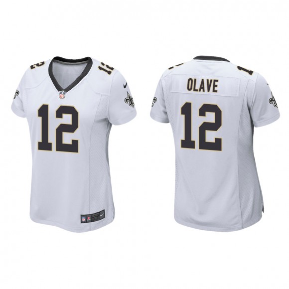 Women's Saints Chris Olave White 2022 NFL Draft Game Jersey