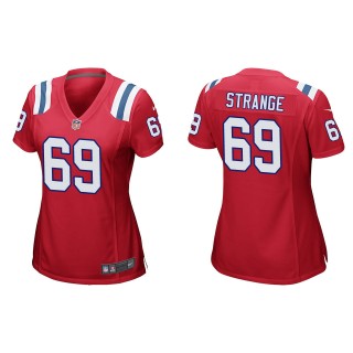 Women's New England Patriots Cole Strange Red Game Jersey