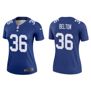 Women's Giants Dane Belton Royal 2022 NFL Draft Legend Jersey