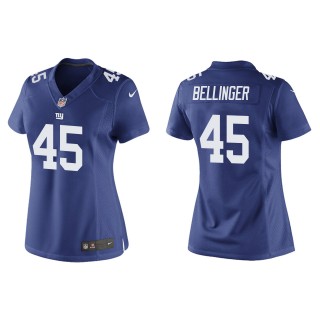 Women's Giants Daniel Bellinger Royal 2022 NFL Draft Game Jersey