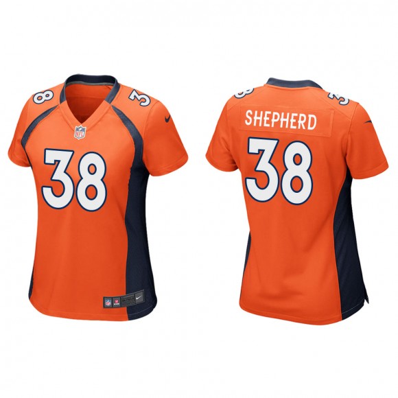 Women's Denver Broncos Darrius Shepherd Orange Game Jersey