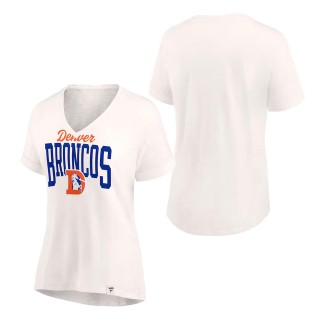 Women's Denver Broncos Oatmeal Motivating Force Lightweight T-Shirt