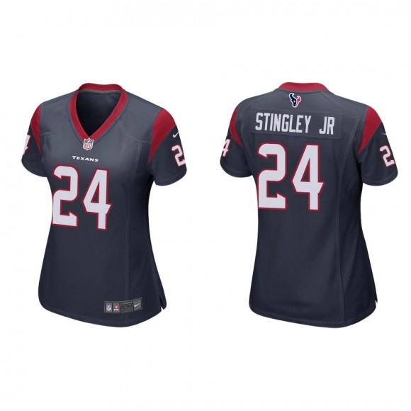Women's Texans Derek Stingley Jr. Navy 2022 NFL Draft Game Jersey