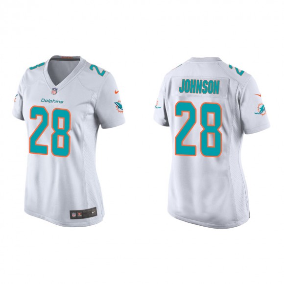 Duke Johnson Jersey Women's Dolphins White Game