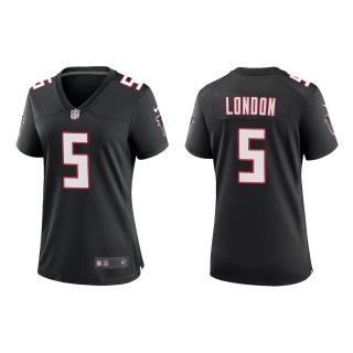 Women's Falcons Drake London Black 2022 NFL Draft Throwback Game Jersey