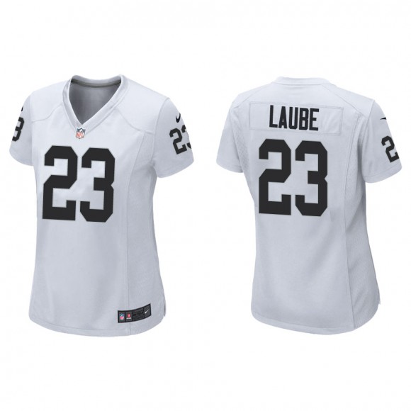 Women's Raiders Dylan Laube White Game Jersey