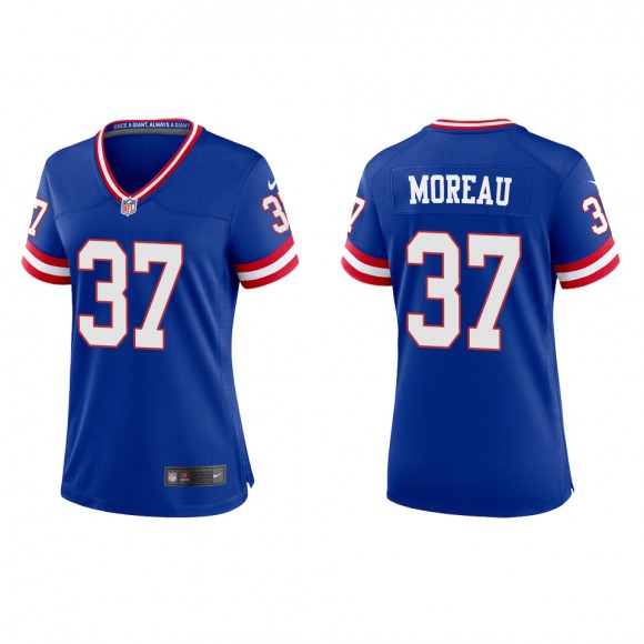 Women's New York Giants Fabian Moreau Royal Classic Game Jersey