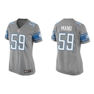 Women's Lions Giovanni Manu Silver Game Jersey