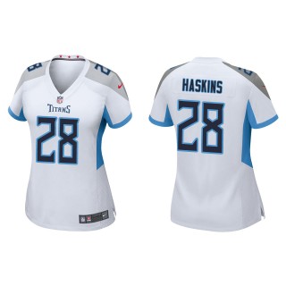 Women's Titans Hassan Haskins White Game Jersey