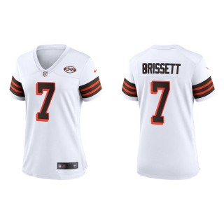 Women's Browns Jacoby Brissett White 1946 Collection Game Jersey