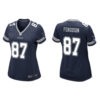 Women's Dallas Cowboys Jake Ferguson Navy Game Jersey