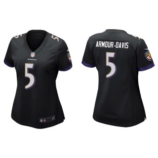 Women's Ravens Jalyn Armour-Davis Black Game Jersey