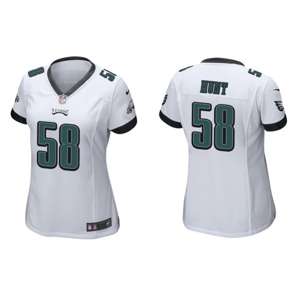 Women's Eagles Jalyx Hunt White Game Jersey