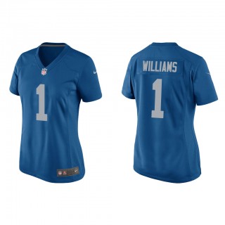 Women's Jameson Williams Blue Throwback Game Jersey