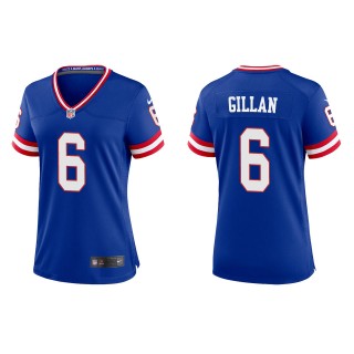 Women's New York Giants Jamie Gillan Royal Classic Game Jersey