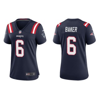 Women's Patriots Javon Baker Navy Game Jersey