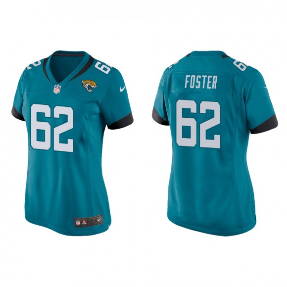 Women's Jaguars Javon Foster Teal Game Jersey