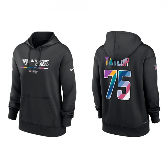 Women's Jawaan Taylor Jacksonville Jaguars Black 2022 NFL Crucial Catch Therma Performance Pullover Hoodie