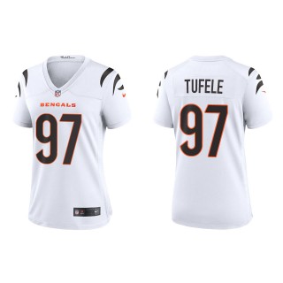 Women's Cincinnati Bengals Jay Tufele White Game Jersey