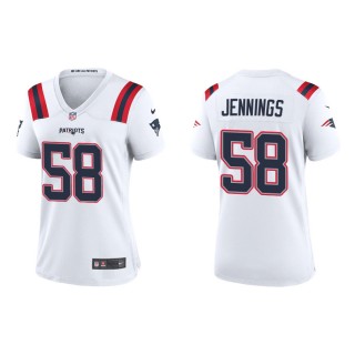 Women's New England Patriots Jennings White Game Jersey
