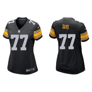 Women's Pittsburgh Steelers Jesse Davis Black Game Jersey