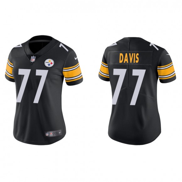 Women's Pittsburgh Steelers Jesse Davis Black Vapor Limited Jersey