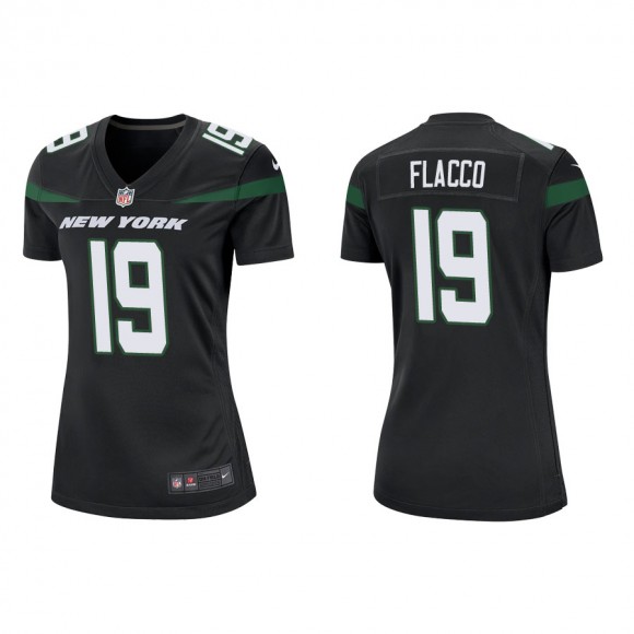 Joe Flacco Jersey Women's Jets Black Game