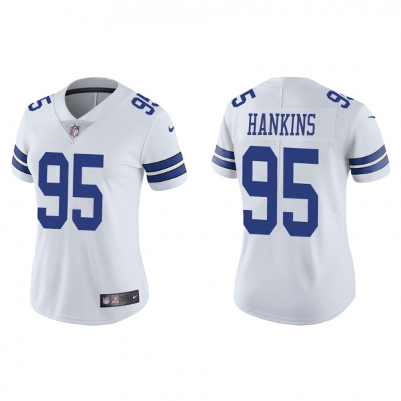 Women's Dallas Cowboys Johnathan Hankins White Vapor Limited Jersey
