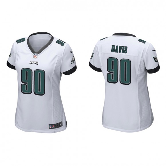 Women's Eagles Jordan Davis White 2022 NFL Draft Game Jersey