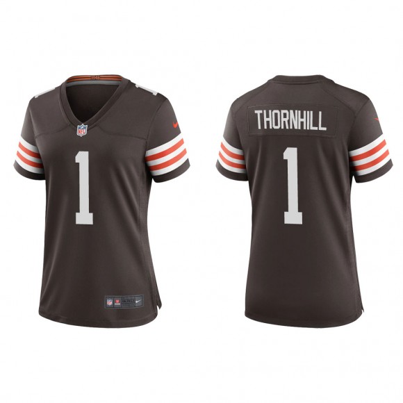 Women's Juan Thornhill Brown Game Jersey