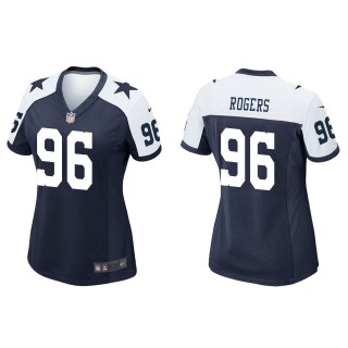 Women's Cowboys Justin Rogers Navy Alternate Game Jersey