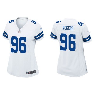 Women's Cowboys Justin Rogers White Game Jersey